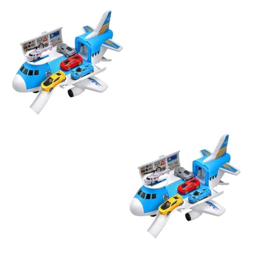 BESTonZON 2 Sätze Transportflugzeug Kinderspielzeug Kinder bastelset Transport frachtflugzeug Auto Spielzeug Hubschrauber Spielzeug Autos Spielzeug Spielzeuge Lernspielzeug Wagen Modell von BESTonZON