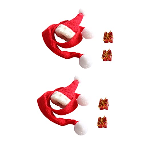 BESTonZON 2sätze Mini Strickmützen Mit Weihnachtsmütze Und Schal Teiliges Für Puppen Miniatur-Dekoration Weihnachtsdeko Für Festlichkeiten Und Sammlerstücke Weihnachtsrot BESTonZON 2sätze Mini Strickmützen Mit Weihnachtsmütze Und Schal Teiliges Für Puppen Miniatur-Dekoration Weihnachtsdeko Für Festlichkeiten Und Sammlerstücke Weihnachtsrot von BESTonZON