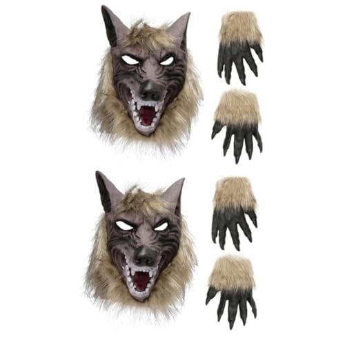 BESTonZON 2 Sätze Wolf-Handschuh-Maske Halloween-Kostüm für Erwachsene Halloween-Cosplay-Zubehör halloween schminke halloween make up Halloween-Kostüme für Kinder -Outfits Wolfsmaske BESTonZON 2 Sätze Wolf-Handschuh-Maske Halloween-Kostüm für Erwachsene Halloween-Cosplay-Zubehör halloween schminke halloween make up Halloween-Kostüme für Kinder -Outfits Wolfsmaske von BESTonZON