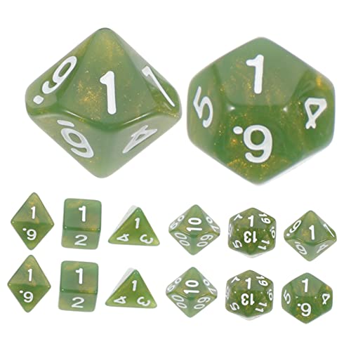 BESTonZON 2 Sätze Würfel Spiel Mehrseitig Partyzubehör Partygeschenk Green Acryl von BESTonZON