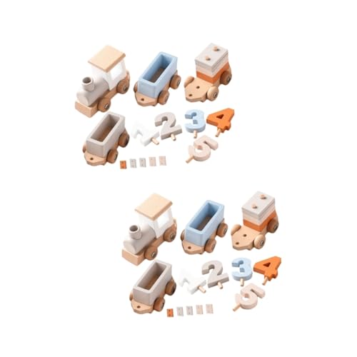 BESTonZON 2 Sätze Zug holzspielzeug für Zugbahn kid toys wheinatsgeschenke Zahlenspielzeug Holzeisenbahn Zahlenlernspielzeug hölzern Light Brown BESTonZON 2 Sätze Zug holzspielzeug für Zugbahn kid toys wheinatsgeschenke Zahlenspielzeug Holzeisenbahn Zahlenlernspielzeug hölzern Light Brown von BESTonZON