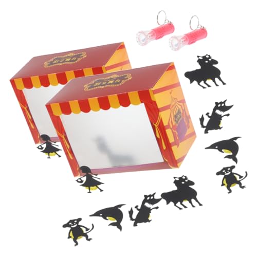 BESTonZON 2 Satz DIY Set Schattenpuppentheater für Interaktives Handgemachtes Puppenspiel Kreatives Geschichtenerzählen Pädagogisches Theater und Wissenschaft von BESTonZON
