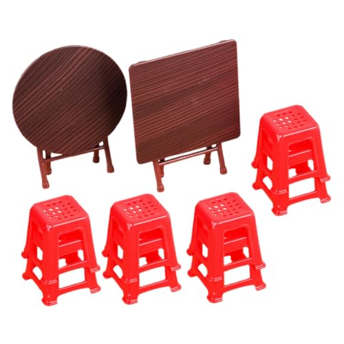 BESTonZON 2 Satz Tischstuhlmodell Mini Möbel süße statuen Mini-Statuen Hocker Möbel Puppenhaus Dekoration Einrichtung Miniaturstühle zum Basteln Mini-Küchenmodell Plastik BESTonZON 2 Satz Tischstuhlmodell Mini Möbel süße statuen Mini-Statuen Hocker Möbel Puppenhaus Dekoration Einrichtung Miniaturstühle zum Basteln Mini-Küchenmodell Plastik von BESTonZON