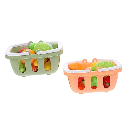BESTonZON Kunststoff-gemüse-Obst-mini-körbe-Set Handheld-Simulation Einkaufskörbe Für Jungen Und Mädchen Für Playhouse-Spiele von BESTonZON