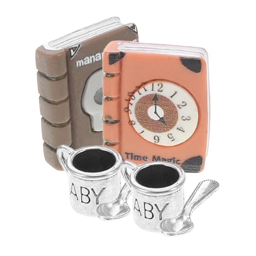 BESTonZON 2 Sets Puppenhaus Modelltassen Simulieren Miniaturzubehör Form Winziger Dekorationspuppen Halloween Miniaturszene Passende Puppenhaus Themen Puppenhaus Teetasse Harz von BESTonZON