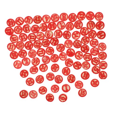 BESTonZON 2 Sets Stück Bingo Schach Zahlen Würfel Kette Schachbrett Magnetische Tombola Spiele Karte Schachbrett Schachuhr Schach Ersatz Rot Holz BESTonZON 2 Sets Stück Bingo Schach Zahlen Würfel Kette Schachbrett Magnetische Tombola Spiele Karte Schachbrett Schachuhr Schach Ersatz Rot Holz von BESTonZON