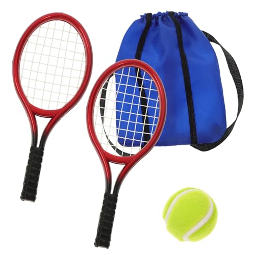 BESTonZON 2 Sets Tennisschläger Modell Puppenminiaturen Tennisschläger Tennisschläger Miniatur Tischtennisschläger Tennisausrüstung Mini Tennisschläger Spielzeugschläger von BESTonZON