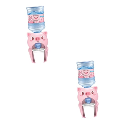 BESTonZON 2 Stck Mini Wasserbrunnen Niedlicher Cartoon Trinkbrunnen Rosa Schweinchen Design Fördert Kreativität und Selbstpflege für Rollenspiele und Geburtstagsgeschenke Zufällige Farbe von BESTonZON