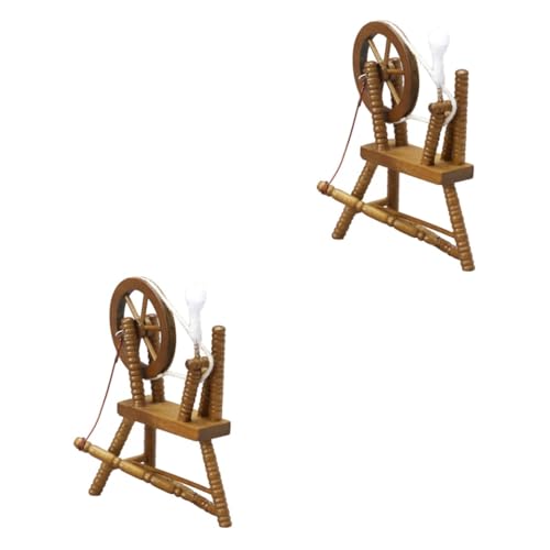 BESTonZON 2 STK Altes Spinnrad Miniaturen Winzige Hausmöbel Mini- Auto- Kindermöbel - Miniaturrad Kleine Möbel Kinder Miniaturmodell Spielhaus Versorgung Birke BESTonZON 2 STK Altes Spinnrad Miniaturen Winzige Hausmöbel Mini- Auto- Kindermöbel - Miniaturrad Kleine Möbel Kinder Miniaturmodell Spielhaus Versorgung Birke von BESTonZON