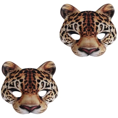 BESTonZON 2 Stk Halloween-Maske Dekoration Hälfte realistisch Cosplay Kleidung Partyzubehör Performance-Party-Maske tierische Maske Leopard Kinderwagen Lieferungen 3d bilden Eva BESTonZON 2 Stk Halloween-Maske Dekoration Hälfte realistisch Cosplay Kleidung Partyzubehör Performance-Party-Maske tierische Maske Leopard Kinderwagen Lieferungen 3d bilden Eva von BESTonZON