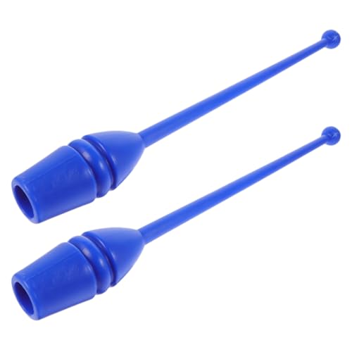 BESTonZON 2 Stück Aerobic-Sticks Stock Ausführen Vereine Für Rhythmische Gymnastik Kunstturnstock Tanzender Stock Zum Wirbeln Tanz Gymnastikstock Tanzstock Kind Plastik Blue von BESTonZON