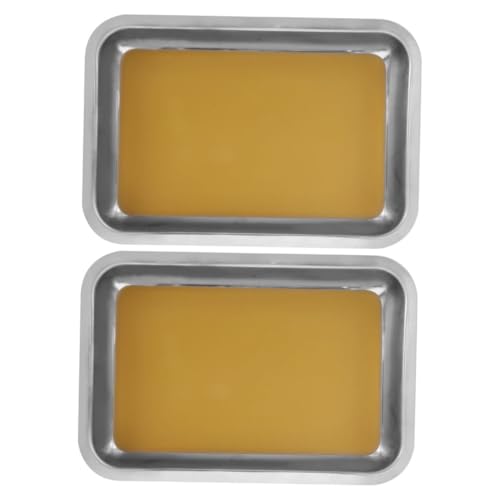 BESTonZON 2 Stück Anatomie-tablett Sektionstablett Aus Metall Anatomie-sektionstablett Sektionstablett Für Klassenzimmer Sezierschale Aus Edelstahl Rostfreier Stahl Yellow von BESTonZON