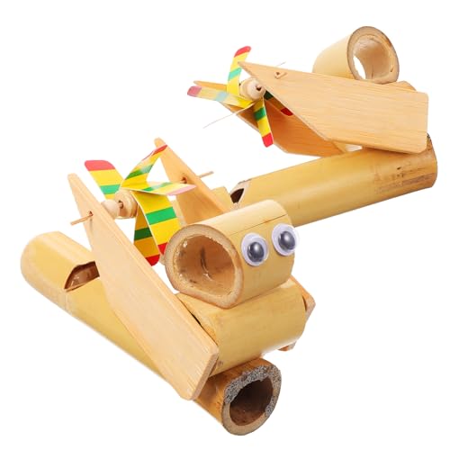 BESTonZON 2 Stück Bambus Pfeifen DIY Lernspielzeug für Ergonomisch Sicher und Praktisch Fördert Hörfähigkeiten für Partys Schule und Reisen von BESTonZON
