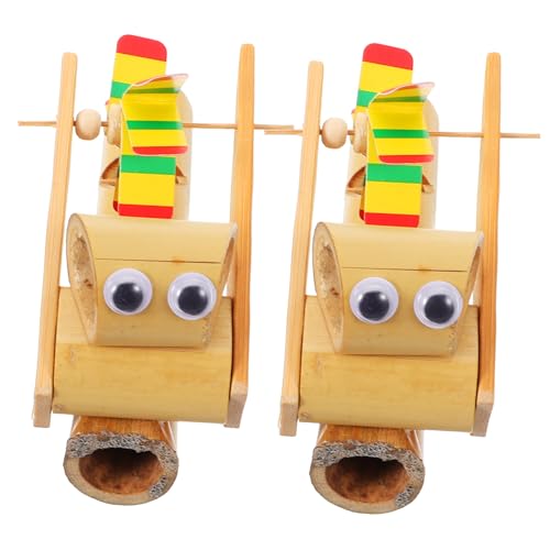 BESTonZON 2 Stück Bambus Pfeifen für Musikinstrument und Lernspielzeug DIY Vogelpfeife für Kreative Klangspiele Hörfähigkeiten für Lustige Spielstunden von BESTonZON