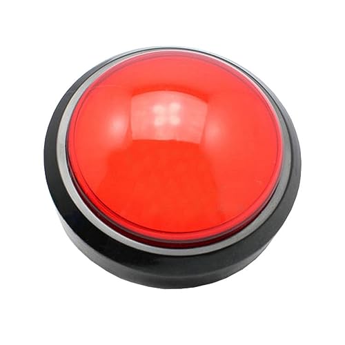 BESTonZON 2 Stück Elektronische Spiel Antwortgeräte ohne Batterie Rot Gelb mit Fußschalter und LED Licht für Partys und Spiele zum Lernen Grundlegender Fähigkeiten Zufällige Zufällige Farbe von BESTonZON