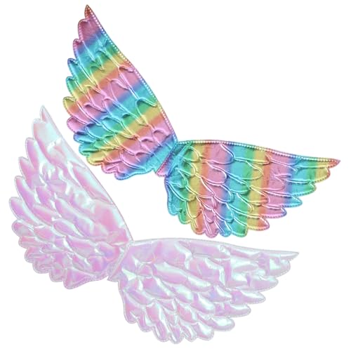 BESTonZON 2 Stück Engel Flügel Bunte Cosplay Props für Bühnenauftritte Karneval Kostüm Party Fasching BESTonZON 2 Stück Engel Flügel Bunte Cosplay Props für Bühnenauftritte Karneval Kostüm Party Fasching von BESTonZON