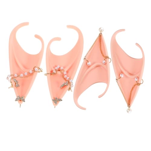 BESTonZON 2 Stück Feenohren Ohrstecker mit Perlenkette Leichtes Cosplay Ohrschmuck Zarte Schmetterlings Designs Komfortabel und Langlebig für Halloween Fotoshootings und Kostümpartys BESTonZON 2 Stück Feenohren Ohrstecker mit Perlenkette Leichtes Cosplay Ohrschmuck Zarte Schmetterlings Designs Komfortabel und Langlebig für Halloween Fotoshootings und Kostümpartys von BESTonZON