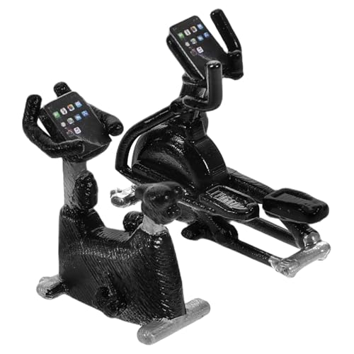 BESTonZON 2 Stück Fitnessgeräte Modell Puppenhaus Mini Ornamente Miniatur Sport Spielset Für Puppen Sportgeräte Modelle Realistische Miniatur Fitness Zubehör Puppen Sport Zubehör von BESTonZON
