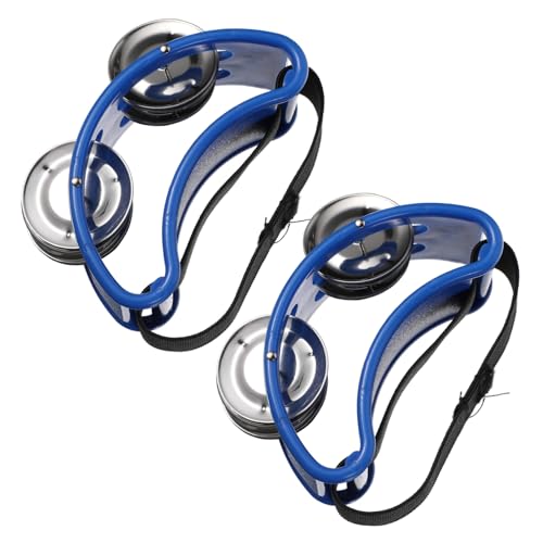 BESTonZON 2 Stück Fuß Tamburin Percussion Teilig mit Elastischem Nylonband Tragbares Schlaginstrument für Karaoke Partys Langlebig Klingend für Rhythmische Unterhaltung BESTonZON 2 Stück Fuß Tamburin Percussion Teilig mit Elastischem Nylonband Tragbares Schlaginstrument für Karaoke Partys Langlebig Klingend für Rhythmische Unterhaltung von BESTonZON