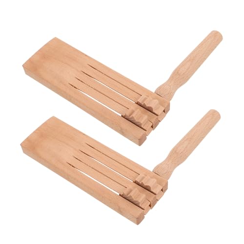 BESTonZON 2 Stück Geburtstagsparty Geschenkspielzeug Geräuschmacher Rassel Geräuschmacher Holz Traditionelles Holz Ratschenspielzeug Geräusch Ratschen von BESTonZON