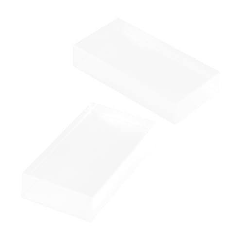 BESTonZON 2 Stück Glasbaustein Kleiner Glasziegel CMY Würfel Lichtbrechung Glasprisma Für Lichter Werkzeuge Für Physikexperimente Kristallprisma Konstruktionsprisma Großes Prisma Transparent von BESTonZON