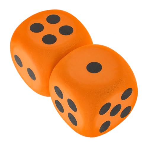BESTonZON 2 Stück Große Schaumstoffwürfel Spiele Punkt Riesige Schaumstoffwürfel Party ausstecher rund filges weinkühlstab schaumstoffwürfel groß Würfelspiel Trinken Spielwürfel von BESTonZON