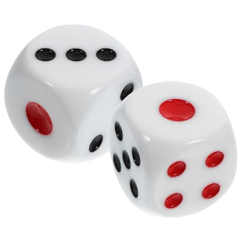 BESTonZON 30 Mm Aus Kunstharz Mit Abgerundeten Ecken 6-seitiger Großer Für Brettspiele Ideales Partyspielzubehör von BESTonZON