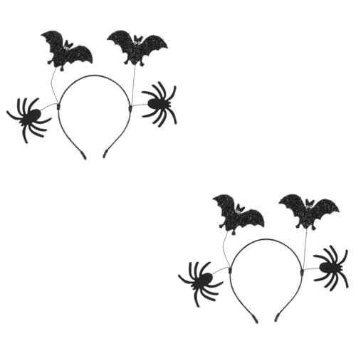 BESTonZON 2 Stück Halloween Haarreif Fledermaus Spinne Design Atmungsaktiv Leicht Komfortabel für Erwachsene Halloween Party Cosplay Zubehör für Jungen und Mädchen BESTonZON 2 Stück Halloween Haarreif Fledermaus Spinne Design Atmungsaktiv Leicht Komfortabel für Erwachsene Halloween Party Cosplay Zubehör für Jungen und Mädchen von BESTonZON