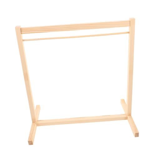BESTonZON 2 Stück Holz Puppenkleiderständer Miniatur Kleidungshalter für Puppenhaus Robust und Kompakt zum Organisieren und Präsentieren von Puppenkleidern und Plüschtieroutfits von BESTonZON
