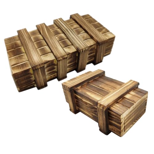 BESTonZON 2 Stück Holz mit Geheimfach Sichere Langlebige Lernspielzeuge mit Öffnungsarten Knobelspiel für Jugendliche Geschenkbox für Geldkarten und Schmuck Montessori Holzspielzeug BESTonZON 2 Stück Holz mit Geheimfach Sichere Langlebige Lernspielzeuge mit Öffnungsarten Knobelspiel für Jugendliche Geschenkbox für Geldkarten und Schmuck Montessori Holzspielzeug von BESTonZON