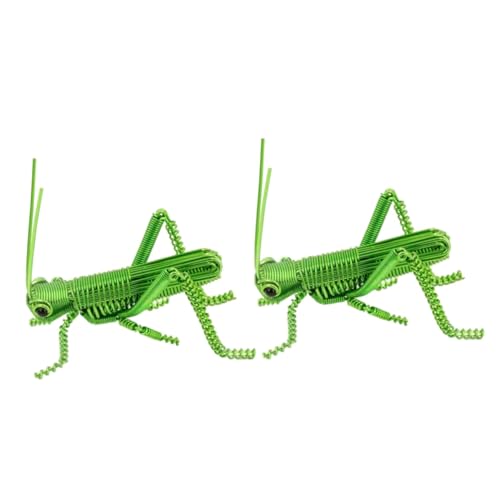 BESTonZON 2 Stück Insektenschmuck Figur Ornamente Heuschrecke Simulation Living Room Decoration wohnungseinrichtung schöafzimmerdeko geformtes Modell Erkennungsmodell Aluminium Green BESTonZON 2 Stück Insektenschmuck Figur Ornamente Heuschrecke Simulation Living Room Decoration wohnungseinrichtung schöafzimmerdeko geformtes Modell Erkennungsmodell Aluminium Green von BESTonZON