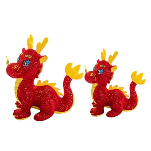 BESTonZON 2 Stück Jahr des Drachen Maskottchen Puppe Chinesischer Stil Drache Stoffpuppe Drache Stofftiere Drachenpuppe Stofftierpuppe Stoffdrache Neujahrs Drachenpuppe BESTonZON 2 Stück Jahr des Drachen Maskottchen Puppe Chinesischer Stil Drache Stoffpuppe Drache Stofftiere Drachenpuppe Stofftierpuppe Stoffdrache Neujahrs Drachenpuppe von BESTonZON