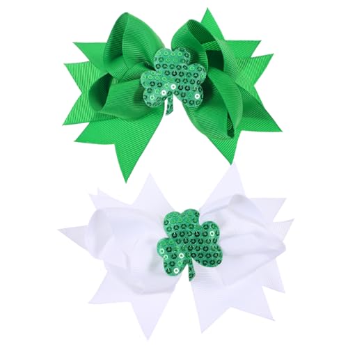 BESTonZON 2 Stück Kleiner Haarclip mit Kleeblatt Design für Süße Haarschmuck für Patrick Day Niedliche Haarnadeln für Partys und Besondere Anlässe Weiß Grün BESTonZON 2 Stück Kleiner Haarclip mit Kleeblatt Design für Süße Haarschmuck für Patrick Day Niedliche Haarnadeln für Partys und Besondere Anlässe Weiß Grün von BESTonZON