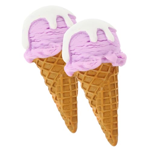 BESTonZON 2 Stück Künstliches Eiswaffel Deko Teilig aus Langlebigem Resin Realistische Simulation Eiscreme Modell für Fotografie Requisiten Ladendekoration Schaufenster und Party in von BESTonZON