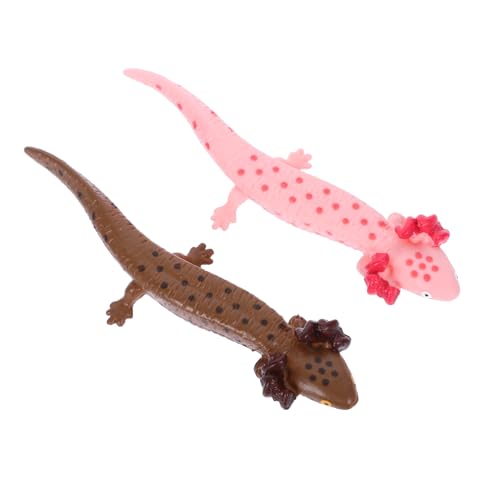 BESTonZON 2 Stück Kunststoff Salamander Figur Realistische Salamander Modelle für Dekoration und Lernspielzeug Vivid Simulation für Zuhause und Garten von BESTonZON