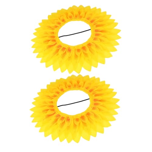 BESTonZON 2 Stück Lustige Sonnenblumen kopfbedeckung Leichtes Tragbares Sonnenblumen hut Kostüm für Kindergarten Event Sommerparty Bühnenauftritte Einzigartiges Cosplay accessoire von BESTonZON