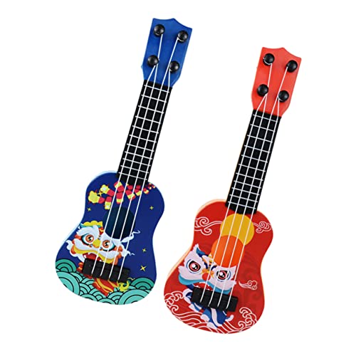 BESTonZON 2 Stück Kindergitarrenspielzeug Gitarre Für Jungen Kinderspielzeug Kindergitarren Im Alter Von 5–9 Jahren Akustikgitarre Kinder-Ukulele Kleinkind-Ukulele Lernspielzeug von BESTonZON