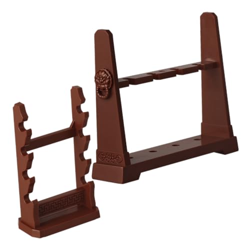 BESTonZON 2 Stück Mini Schwertständer Robust Mehrschichtiges Display Rack für Miniatur Schwerter Actionfiguren Sammelobjekte Vielseitig Organisierbar Zubehör von BESTonZON