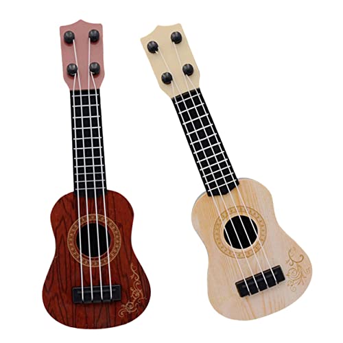 BESTonZON 2 Stück Mini Ukulele Kindergitarrenmodell Kleinkind Ukulele Modell Kinderspielzeug Simulationsgitarre Ukulele Für Gitarre Kindergitarre Lerngitarre Kunststoff von BESTonZON