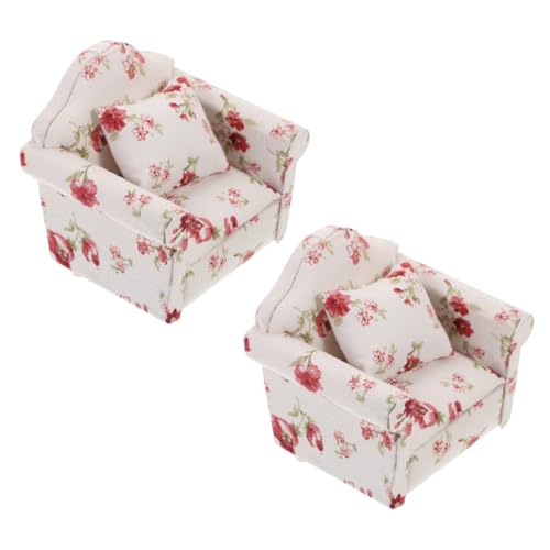BESTonZON 2 Stück Mini-möbelmodell, Sofa, Verzierung, Puppenhaus, Mikro-landschaftssofas von BESTonZON