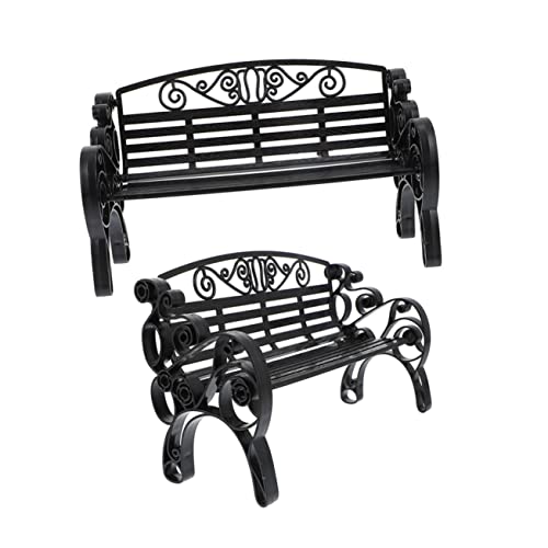 BESTonZON 2 Stück Miniatur Bank Modelle für Puppenhaus Dekorative Mini Bänke aus Zubehör für Fotografie und DIY Projekte BESTonZON 2 Stück Miniatur Bank Modelle für Puppenhaus Dekorative Mini Bänke aus Zubehör für Fotografie und DIY Projekte von BESTonZON