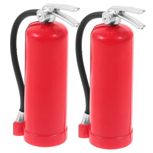 BESTonZON 2 Stück Miniatur Feuerlöscher Stabile Rc Auto Dekoration Maßstab Glatte Oberfläche Vielseitig für Miniaturhäuser Landschaftsszenen und Truck Zubehör Fein Gearbeitet Robust und von BESTonZON