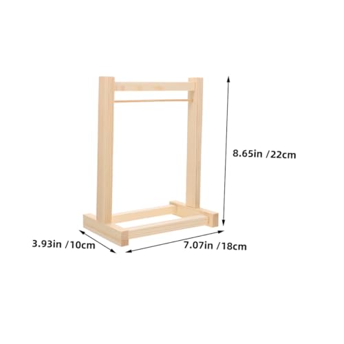 BESTonZON 2 Stück Miniatur Holz Puppenkleiderständer Teiliges Robuster Vielseitiger Kleidungshänger für Verschiedene Puppenkleider Einfach Montierbar als Puppenhaus Zubehör von BESTonZON