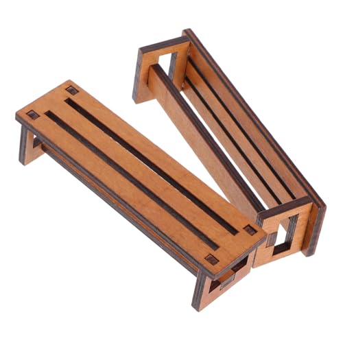 BESTonZON 2 Stück Miniatur Holzstuhl Vintage Stil Langlebig Robust für Puppenhaus Garten Dekoration Vielseitig als Geeignet BESTonZON 2 Stück Miniatur Holzstuhl Vintage Stil Langlebig Robust für Puppenhaus Garten Dekoration Vielseitig als Geeignet von BESTonZON