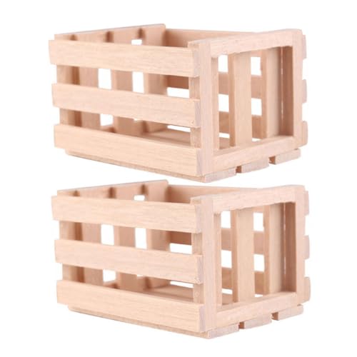 BESTonZON 2pcs Miniatur-aufbewahrungskörbe Holzspielzeug Hausdekor Mini-Ornament Wohnkultur Maßstab 112 Miniaturmodell BESTonZON 2pcs Miniatur-aufbewahrungskörbe Holzspielzeug Hausdekor Mini-Ornament Wohnkultur Maßstab 112 Miniaturmodell von BESTonZON