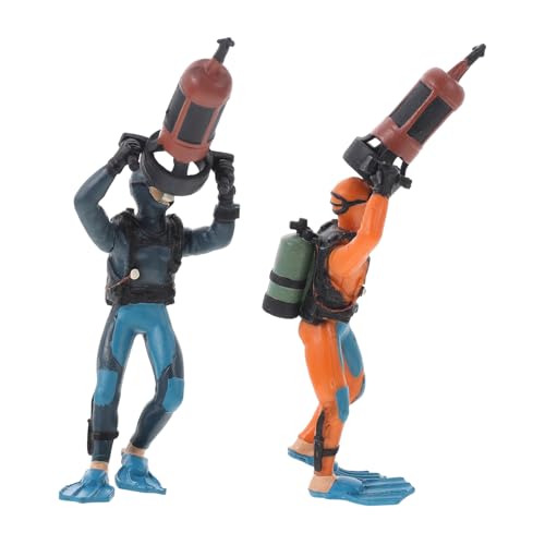 BESTonZON 2 Stück PVC Taucher Figur Realistische Miniatur Taucher Modell Dekorativ für Aquarium und Lernspielzeug Langlebig und Detailreich BESTonZON 2 Stück PVC Taucher Figur Realistische Miniatur Taucher Modell Dekorativ für Aquarium und Lernspielzeug Langlebig und Detailreich von BESTonZON