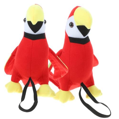 BESTonZON 2 Stück Piraten Papageienpuppe Papageienfutter Vogelspielzeug Papageienspielzeug Kauspielzeug Vogel Stofftier Vogelkostüm Piratenpapagei Für Vogelhängematte von BESTonZON