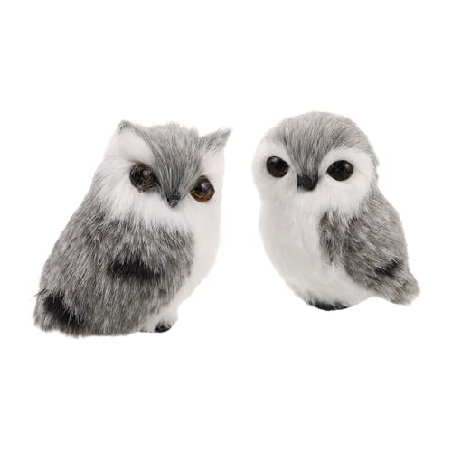 BESTonZON 2 Stück Plüsch Eulen Kuscheltiere Weiches Graues Stofftier mit Realistischem Design Niedliches für Geburtstagsfeier Dekoration und Gemütliche Wohnraumgestaltung BESTonZON 2 Stück Plüsch Eulen Kuscheltiere Weiches Graues Stofftier mit Realistischem Design Niedliches für Geburtstagsfeier Dekoration und Gemütliche Wohnraumgestaltung von BESTonZON