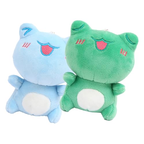 BESTonZON 2 Stück Plüsch Frosch Schlüsselanhänger Teilig Kleine Kuscheltier Anhänger Weiche Tasche Deko Blau und Dunkelgrün Handlich für Schlüssel Rucksack und Handtasche Charmantes BESTonZON 2 Stück Plüsch Frosch Schlüsselanhänger Teilig Kleine Kuscheltier Anhänger Weiche Tasche Deko Blau und Dunkelgrün Handlich für Schlüssel Rucksack und Handtasche Charmantes von BESTonZON