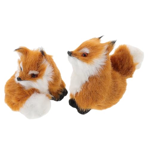 BESTonZON 2 Stück Plüsch Fuchs Figurine Realistische Simulation Weiches Kunstpelz Kuscheltier Haustier Deko Für Geburtstag Weihnachtsdekoration Wohnzimmer Schlafzimmer BESTonZON 2 Stück Plüsch Fuchs Figurine Realistische Simulation Weiches Kunstpelz Kuscheltier Haustier Deko Für Geburtstag Weihnachtsdekoration Wohnzimmer Schlafzimmer von BESTonZON